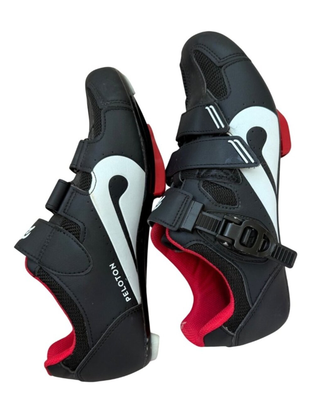 Peleton Cycling Shoes Size 42 Mens 9/ W 11 Black & Red Classic Bike Cleat
